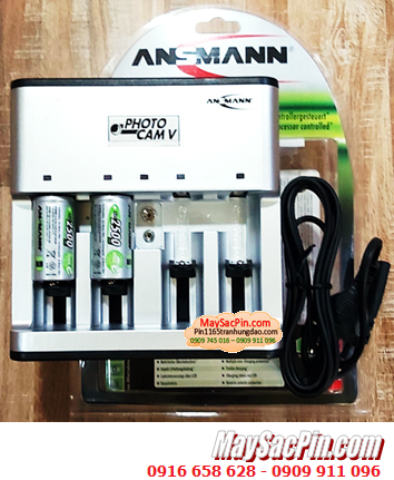 Ansman Photocam V, Bộ sạc 4viên pin C - Kèm sẳn 2 pin sạc Ansman C2500mAh-1.2v Mignon chính hãng